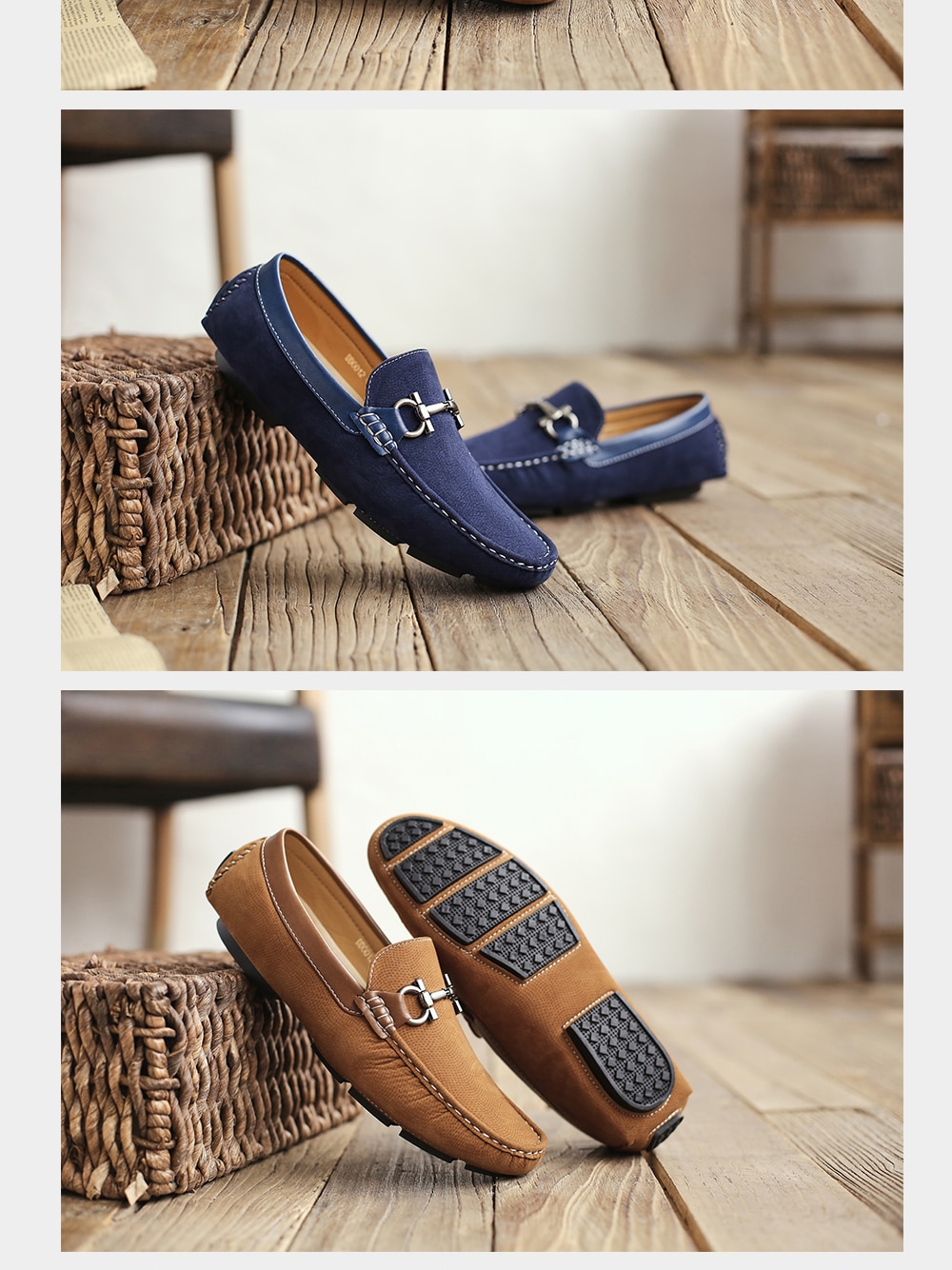 Men's Slip-On Vintage Loafers Men's Slip-On Vintage Loafers