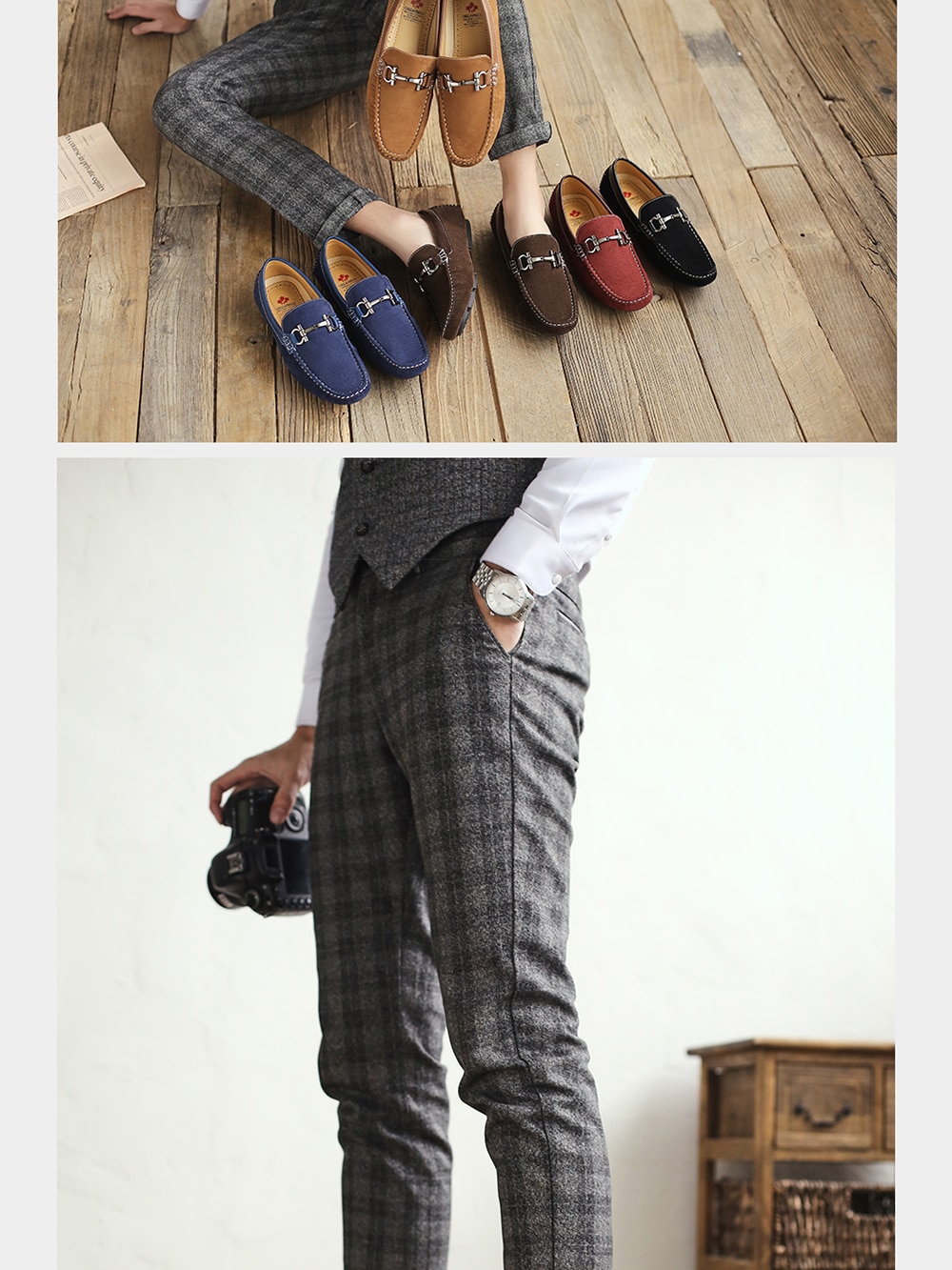 Men's Slip-On Vintage Loafers Men's Slip-On Vintage Loafers