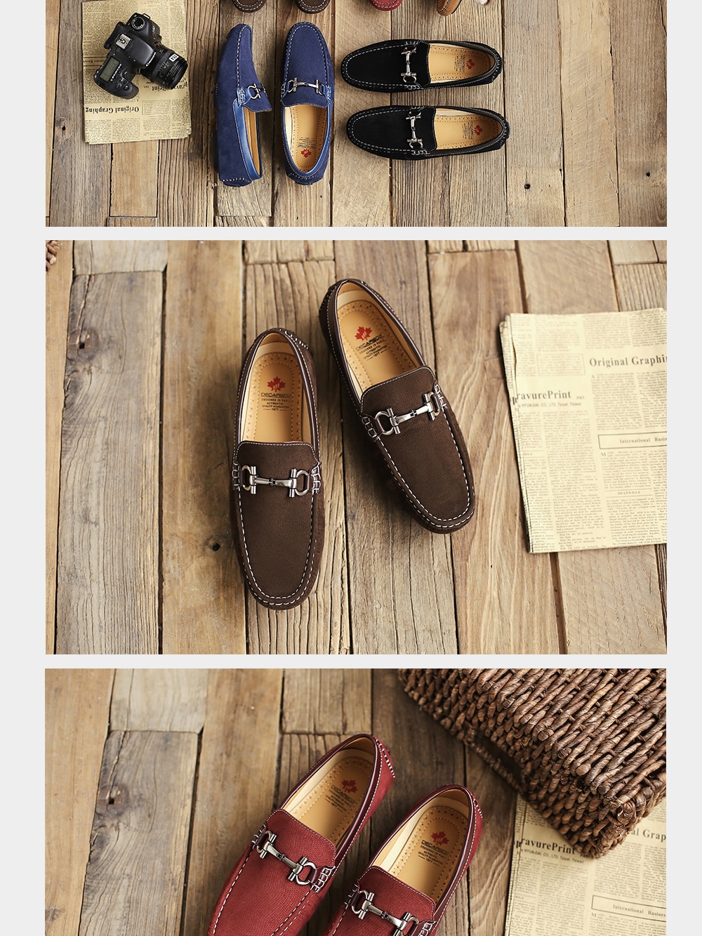 Men's Slip-On Vintage Loafers Men's Slip-On Vintage Loafers