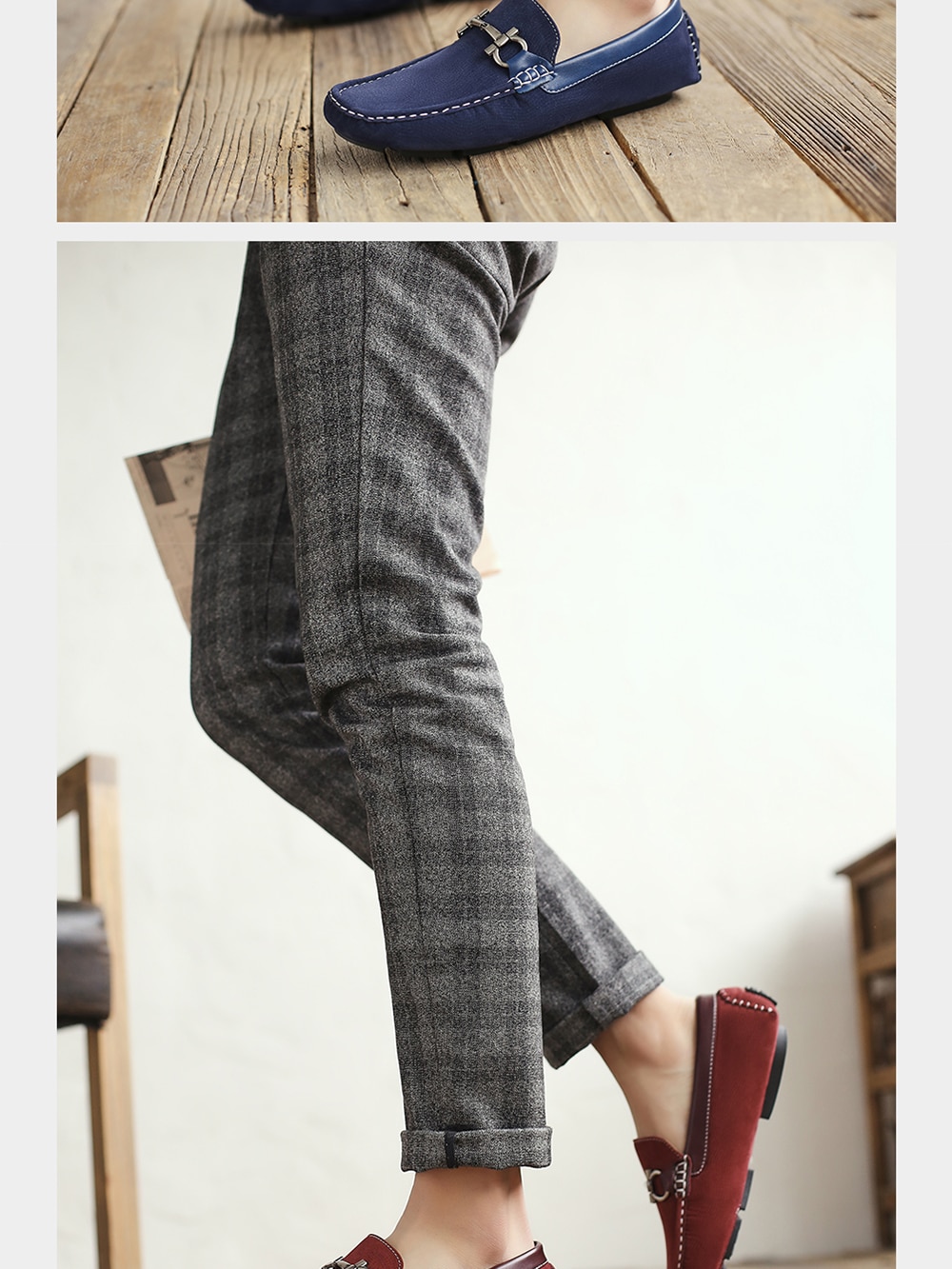 Men's Slip-On Vintage Loafers Men's Slip-On Vintage Loafers